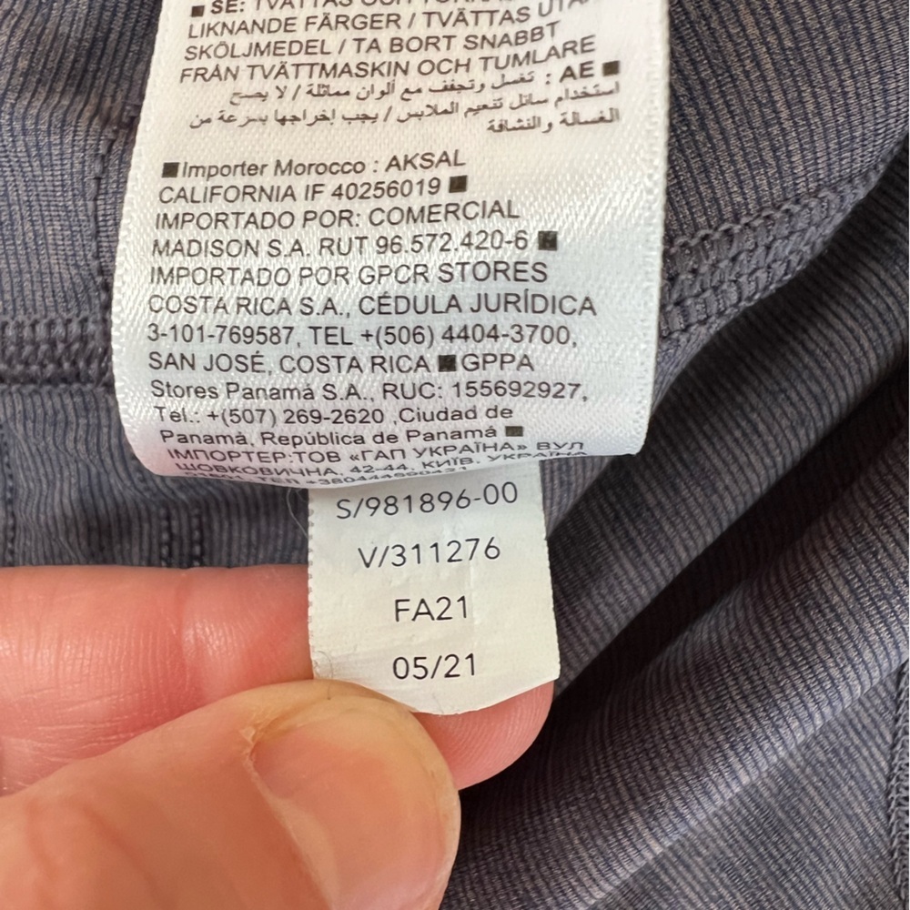 Athleta Ultimate Stash Pocket 7/8 Tight Leggings in Heather Grey/Navy, size M - Picture 9 of 11
